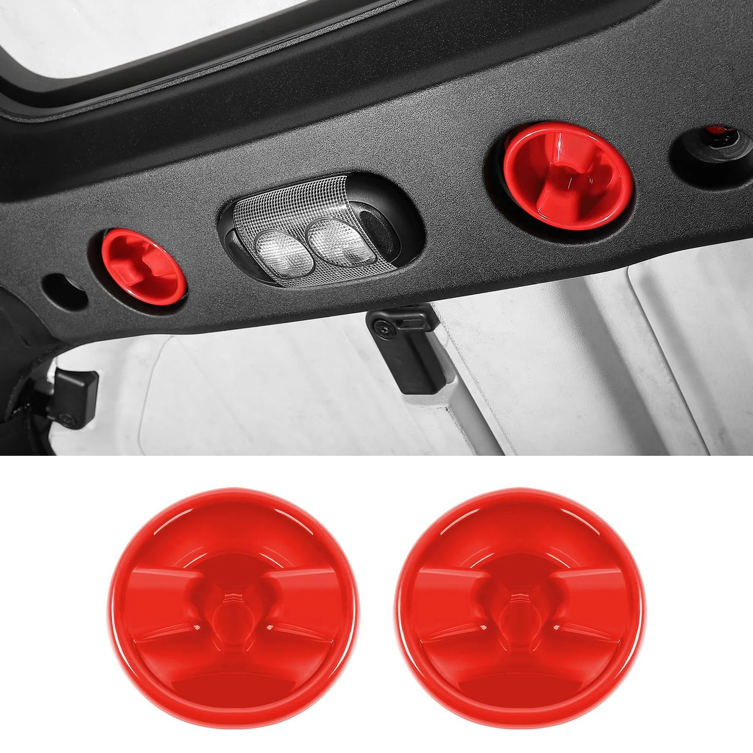 1Pair Hardtop Panel Mounting Screw Knob Cover Car Hard Top Interior Dome Roof Screw Cap Trim For Jeep Wrangler JK  2007-2017