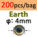 200 piezas de TIERRA de 4 mm