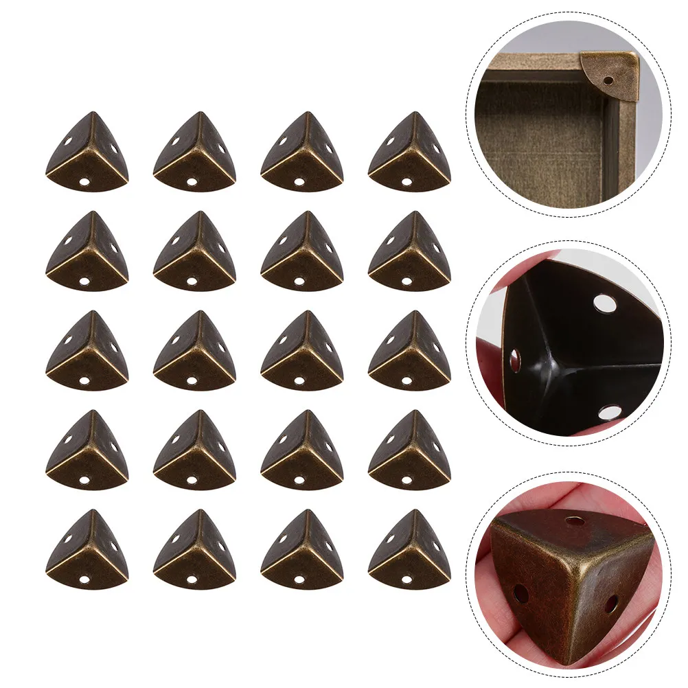 

20Pcs Box Corner Guards Iron Retro Style Corner Protectors for Wood Joint Reinforcement Decorative Safety Edging