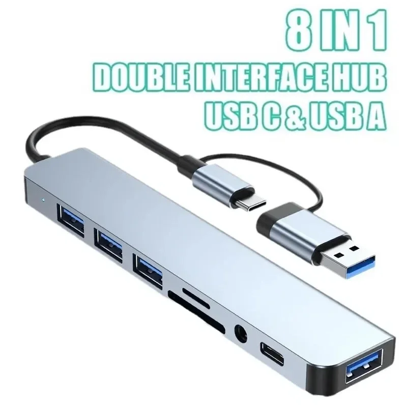 High Speed Transmission Multi Hub Splitter For Computer Laptops Desktop Phone USB C Hub Docking Station Computer Converter Dock