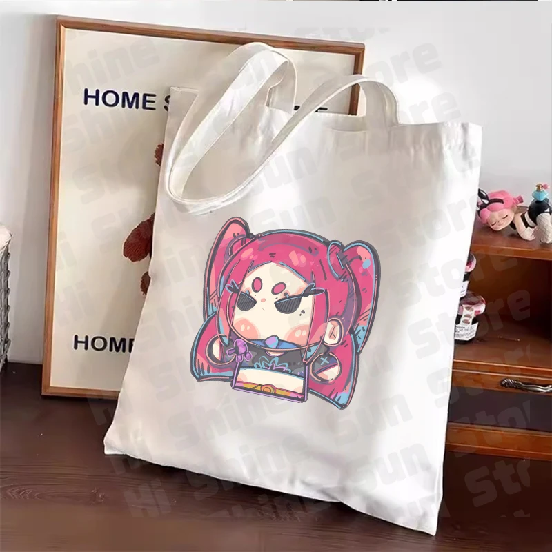 أنيمي K-Pop شيطان الصيادين الكرتون Q نسخة نمط المرأة حقيبة يد من القماش Kawaii لطيف سعة كبيرة في الهواء الطلق حمل حقيبة كتف