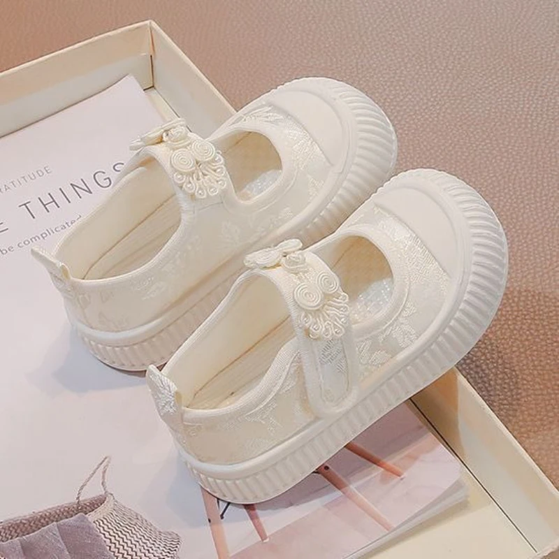 فتاة حذاء رياضة الصيف موضة تنفس فتاة حذاء تنوعا لينة المضادة للانزلاق طفل حذاء رياضة بسيط طفل حذاء قماش Zapatillas De Mujer #5