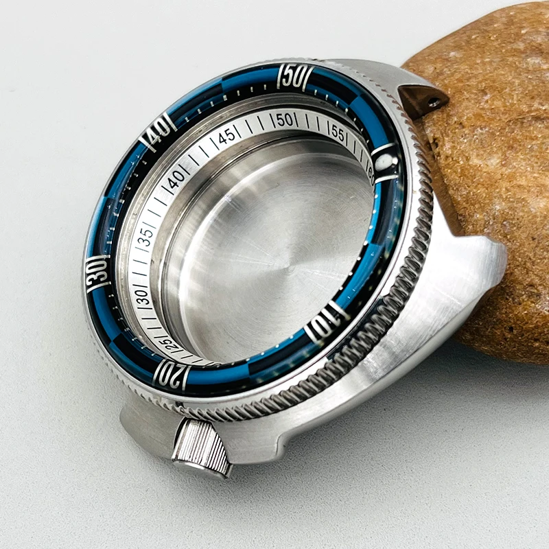 44mm Abalone Watch Case Resin Metal Bezel Insert Fits Seiko Turtle 6105 6309 7S26 4R36 NH35 NH36 Movement Watch Repair Parts