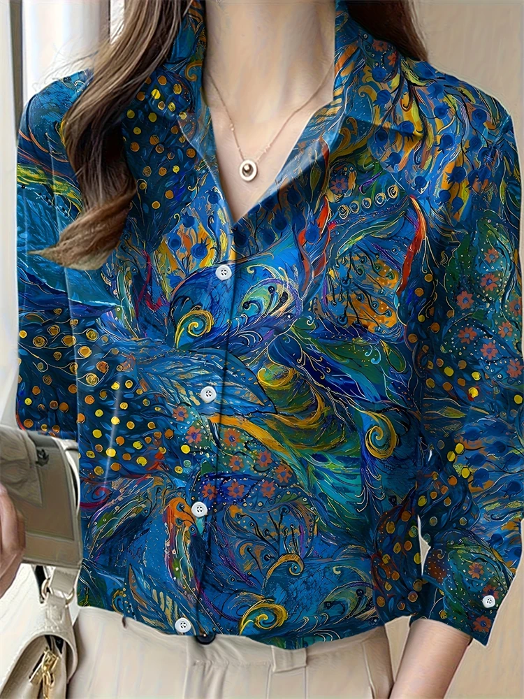 

Новые женские рубашки с лацканами и длинными рукавами, женские рубашки, дышащие модные однобортные женские рубашки, подходящие для повседневной носки