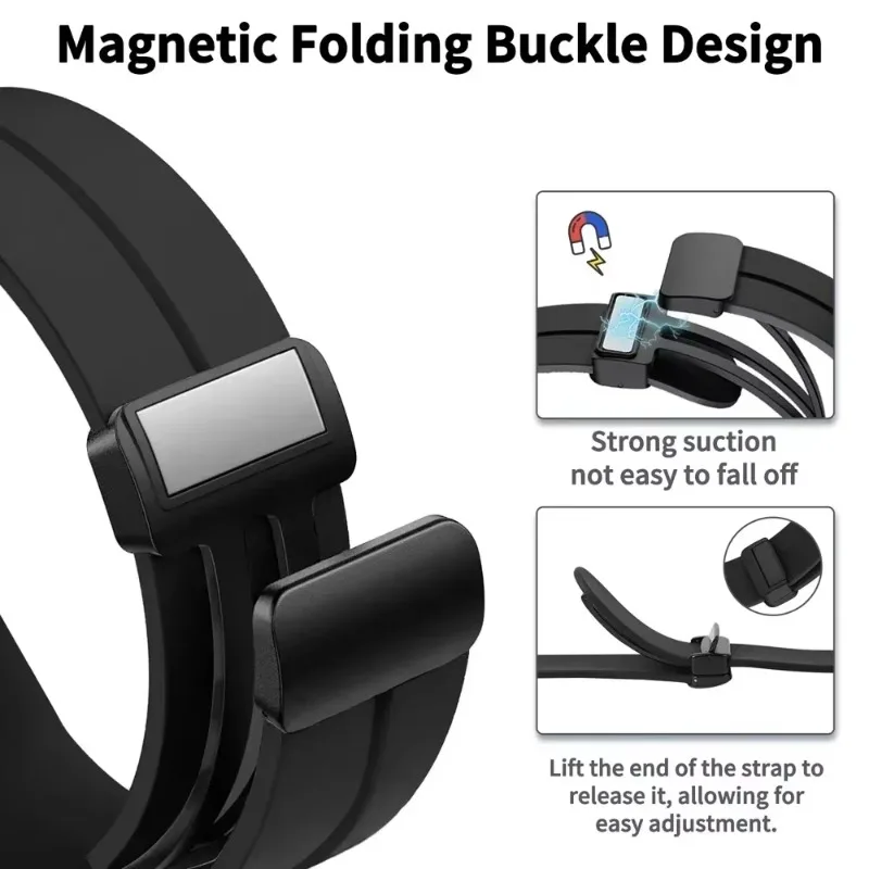 20mm 22mm Soft Silicone Strap for Garmin Active 5 Vivoactive 5 Magnetic Bracelet Wristband Garmin Forerunner 55 965 265 165 Band