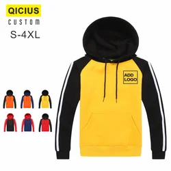 Custom LOGO Sweatshirts Striped Tops Harajuku Men Women Hooded Sweatshirt Pullover Tops Mletom Casacos Femininos Inverno 2021