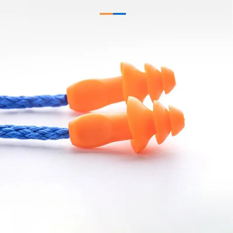 방수 소프트 이어 플러그, 실리콘 유선, 재사용 가능한 청력 안전 귀마개, 수영 귀마개, 1 ~ 10 개