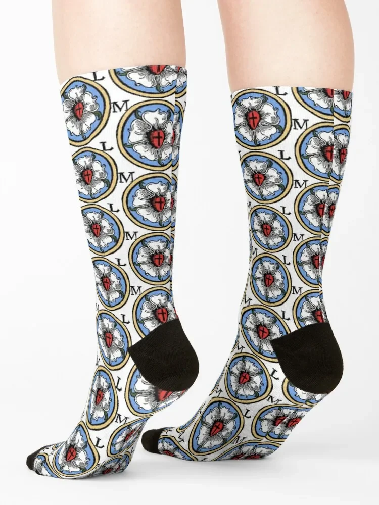 Luther’s rose seal Socks kawaii New year's Sports Socks For Men Women's