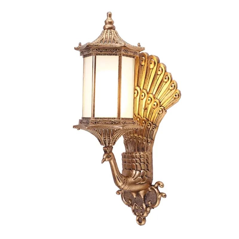 

European retro garden entrance balcony corridor terrace waterproof wall lamp