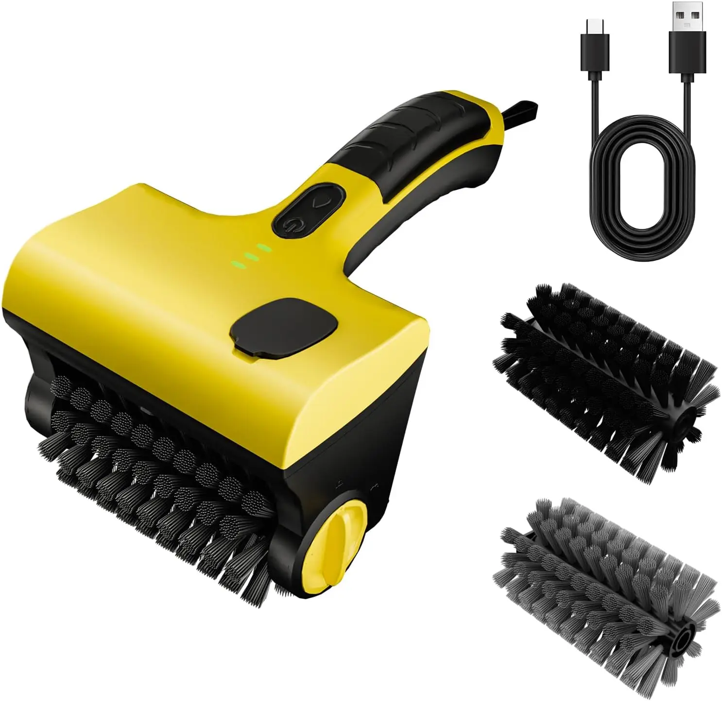 

2-in-1 Rechargeable Grill Brush with 2 Heads, 360° Rotating Cleaner