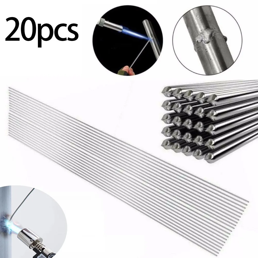 20Pcs 330mm/1.6mm ER316L TIG Welding Rods Copper Aluminum Iron Stainless Steel Fux Cored Electrode No Need Solder Powder