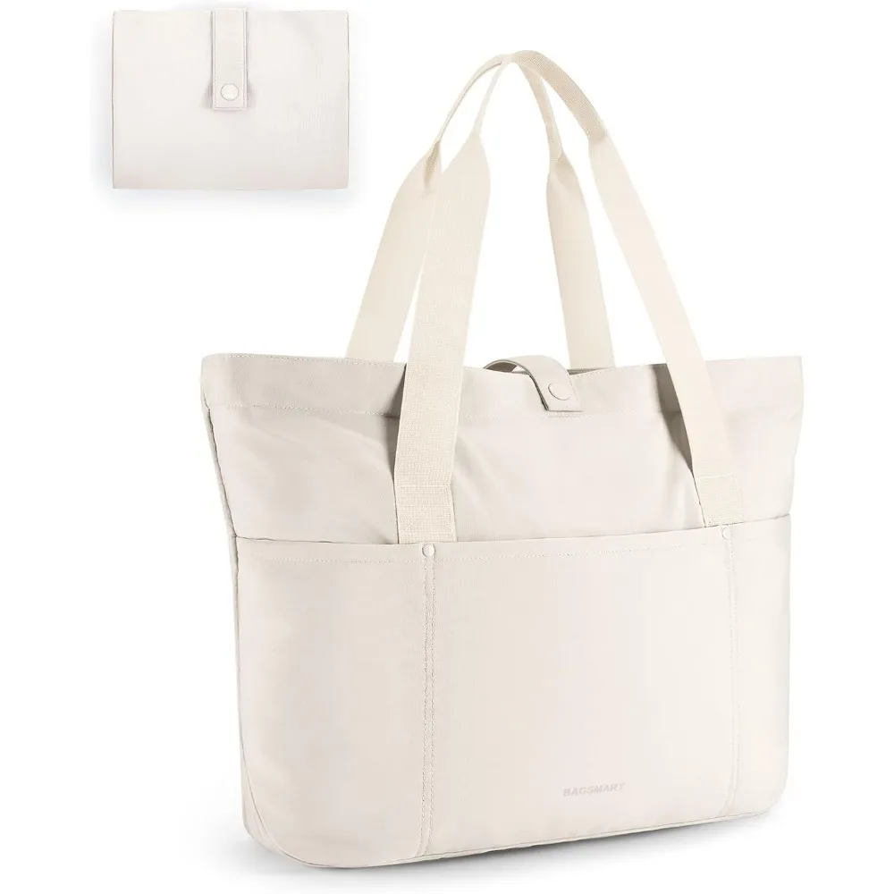 

Tote Bag for Women, Foldable Tote Bag With Zipper Travel Large Shoulder Bag Handbag for Work