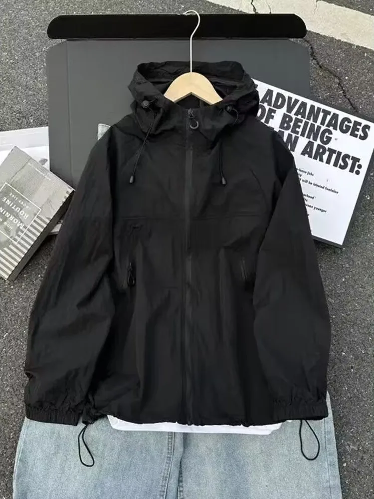 

Men's Loose Casual Outdoor Lightweight Breathable Hat UV Protection Clothing Couple's Hooded Fashionable Youth Populaire