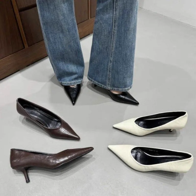 Spring Design Woman Pumps Pointed Toe Thin Heels Elegant Party Female Shoes Korean Commuter High Heel Footwear Zapatos De Mujer