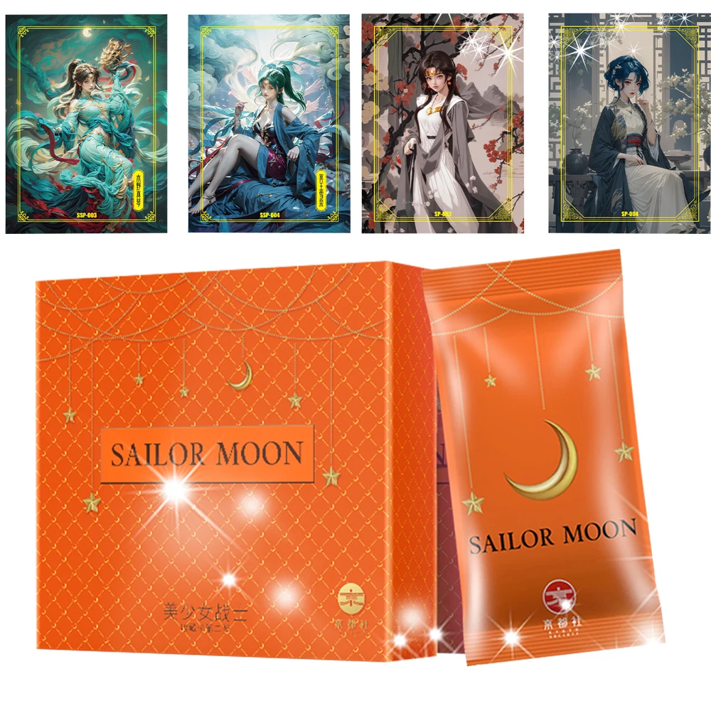 

Newest Original Sailor Moon Card for Kids Booster Box Collection Anime Character Rare Charm Shining Cards Girl Game Toys Gifts