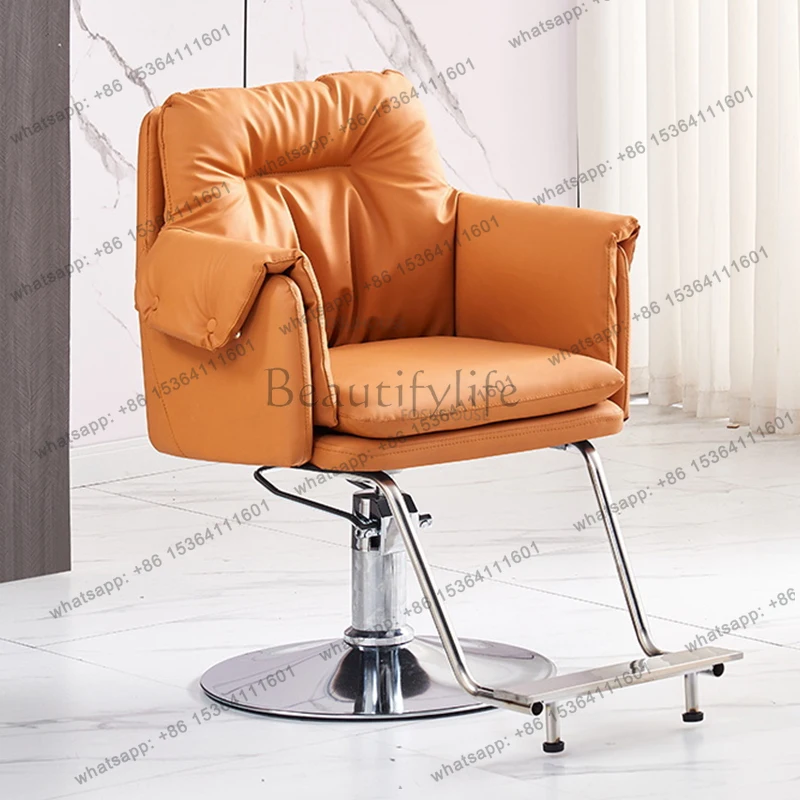 Modern Artificial Leather Barber Chairs For Salon Furniture Shop Barber Chair Upscale Comfortable Barber Shop Hairdressing Chair