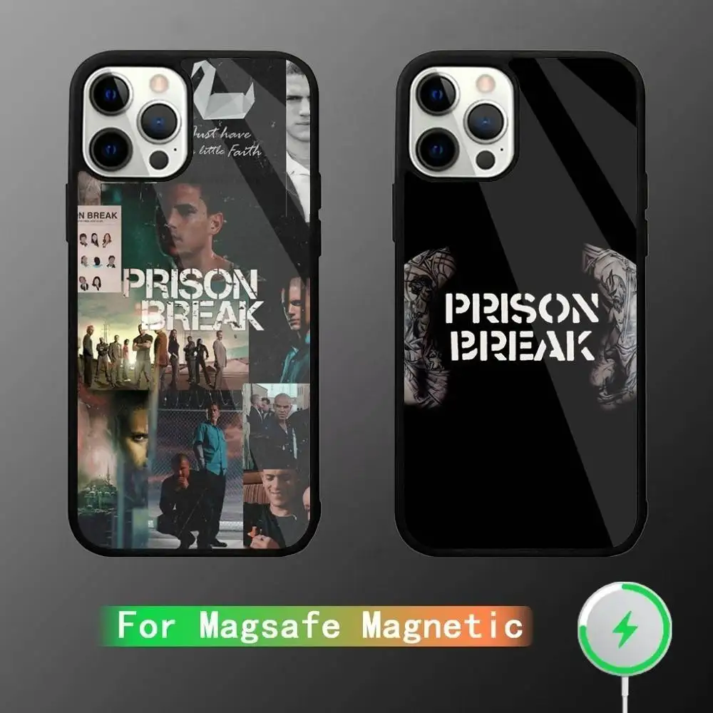 

Movie Prison Break Phone Case For iPhone 16,15,14,13,12,11,Pro,Max,Plus,Mini,SE New Magsafe Magnetic Wireless Charging