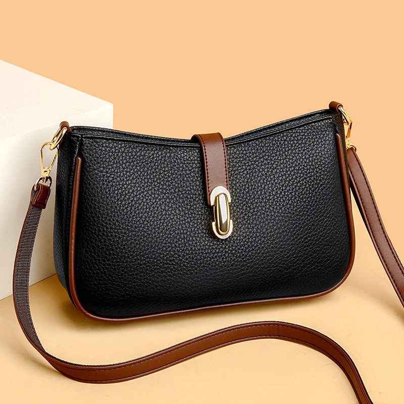 

2025 Hot! Women's French - Style Solid Color Bucket Tote - Retro Design, Shoulder/Messenger for Commuting