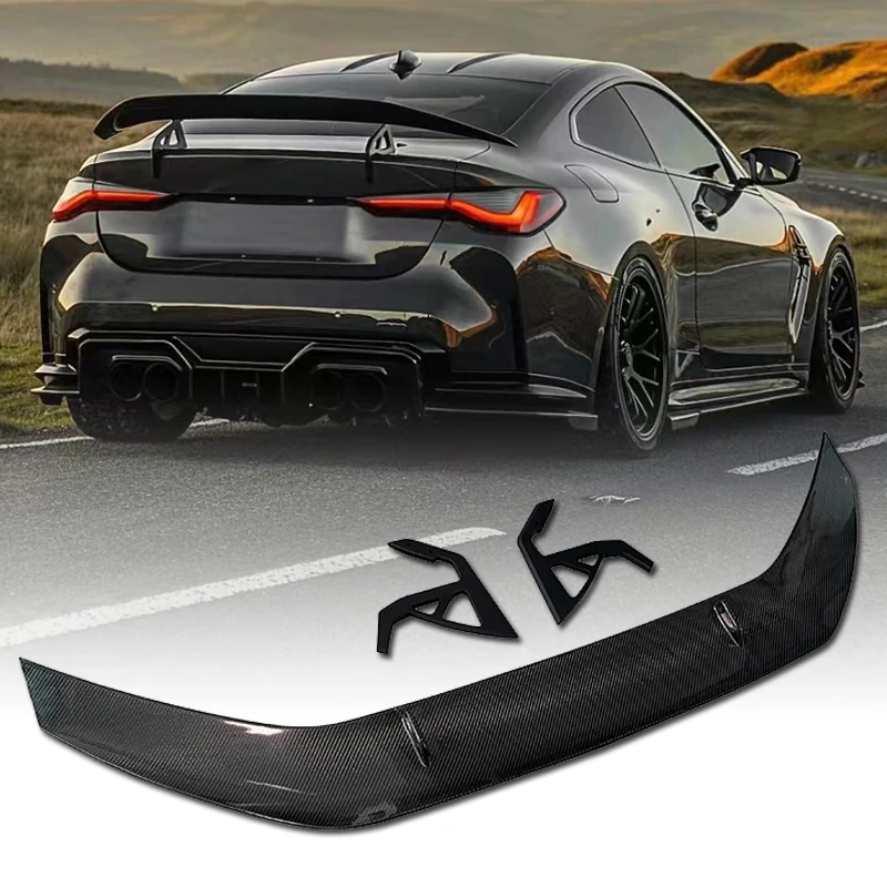 Real Carbon Fibe Rear Trunk Lid Ducktail Spoiler Wings For BMW G20 G28 G22 G23 G26 G80 G82 M3 M4 GT Styling Rear spoiler