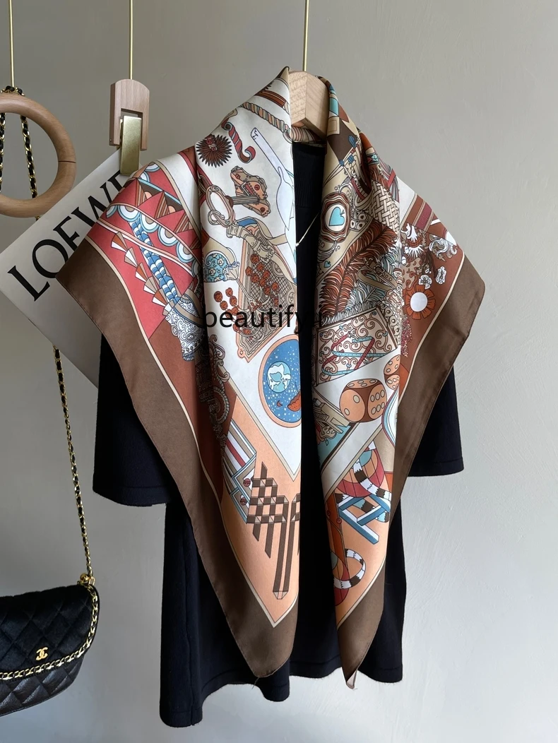 Retro Ethnic All-Match Summer Sunscreen Scarf Ins Seaside Beach Sun-Proof Shawl Scarf for Women