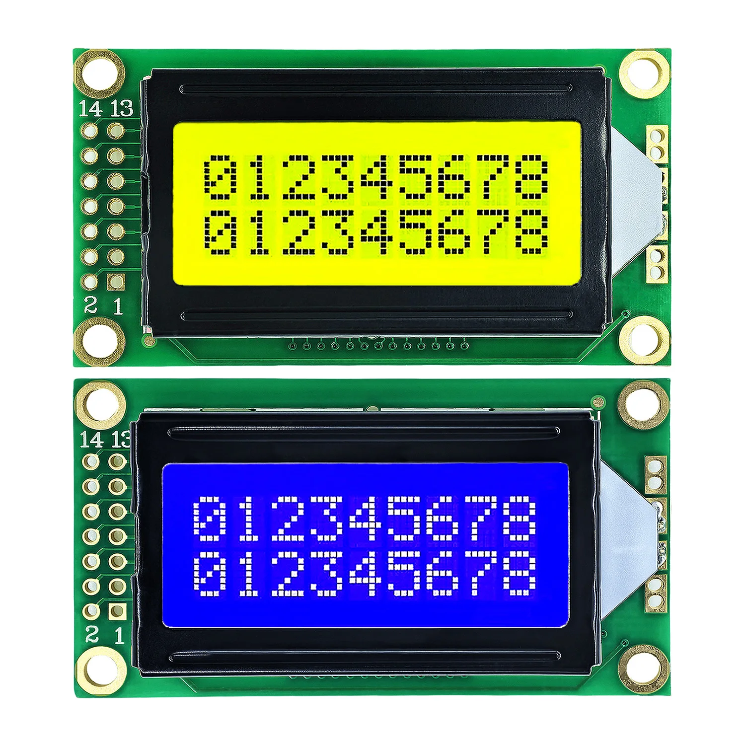 Imagem -02 - Módulo de Exibição Lcd para Kit Faça Você Mesmo Arduino Personagem Azul ou Verde Lcd0802 8x2 3.3v 5v Lcm