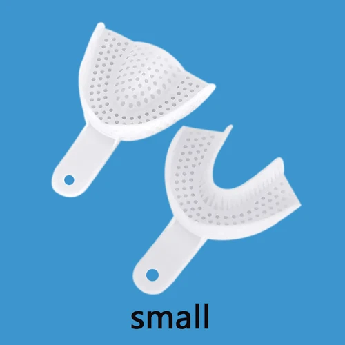 Imagen 2 del producto Bandejas de plástico para impresión Dental, soporte transparente desechable para dientes, bandeja de impresión de plástico Dental, Material de herramientas de laboratorio de odontología