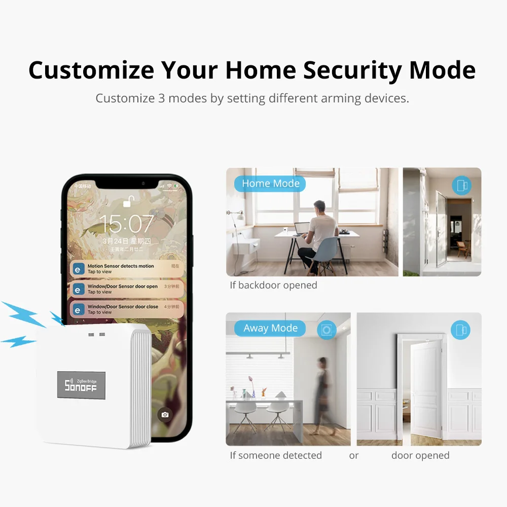 SONOFF ZB Bridge-P ZigBee Pro ESP32 Gateway Wi-Fi ZigBee Dual-protocol Local Smart Scene via EWeLink Alexa Google SmartThings