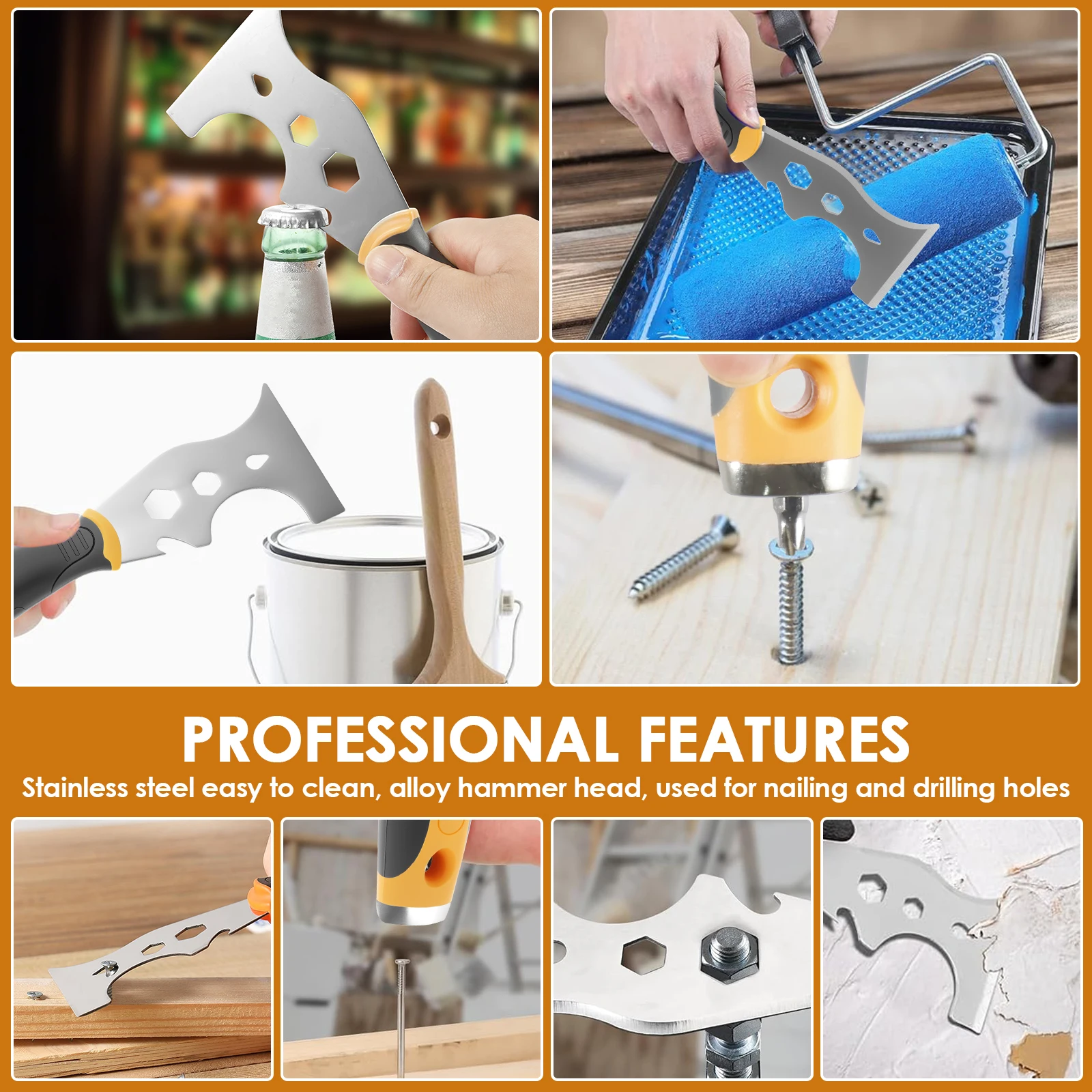 乾式壁ペイントスクレーパーお手入れ簡単ペイントツール多用途ステンレス鋼パテナイフスクレーパープロフェッショナルペイントスクレーパーツール