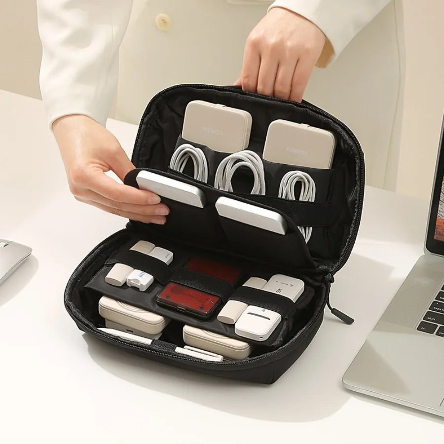 Portable Travel Cord Organizer Electronic Storage Case for Cables Chargers Phones Accessories Tech Pouch Gift for Men Women