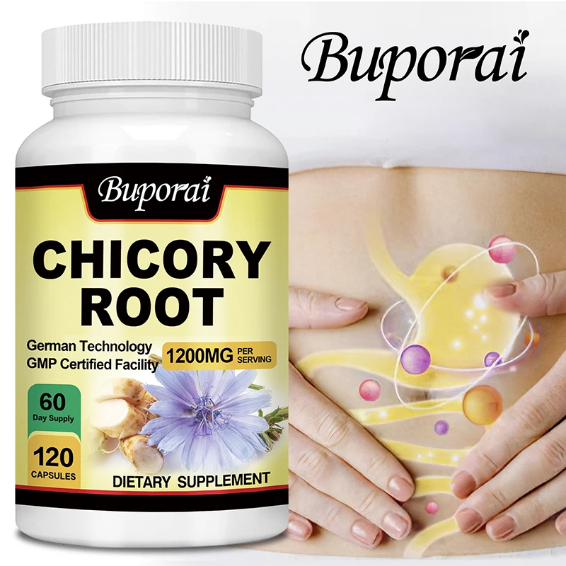 

Chicory Root Capsules 1200mg - Promotes Digestion and Intestinal Health,Liver Cleansing, Immune Support,Increases Energy