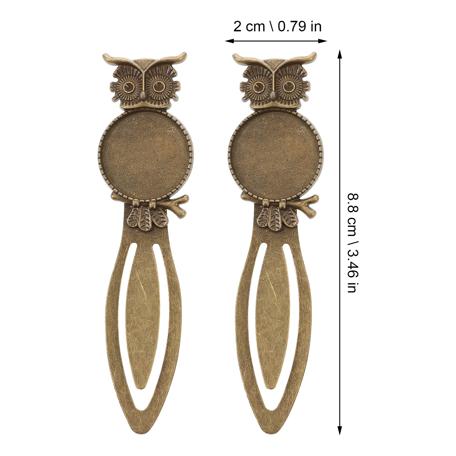 20 Pcs Green Bronze Bookmark Gift Owl Bulk Pendant Bookmarks Rayon Metal Marker Student Tiny Beautiful