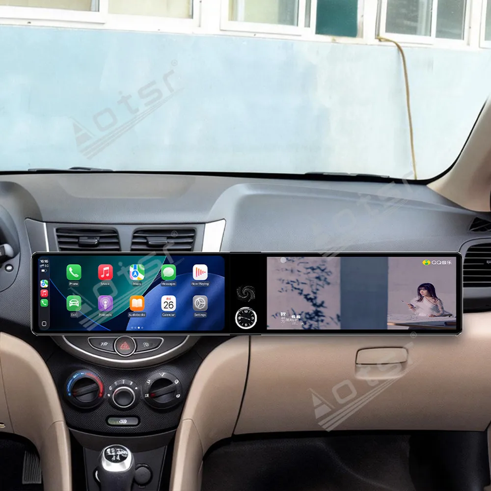 Dual 12.3 Inch Android 13 For Hyundai Verna 2011-2016 CarPlay GPS Navigation HeadUnit car accessories Stereo Receiver