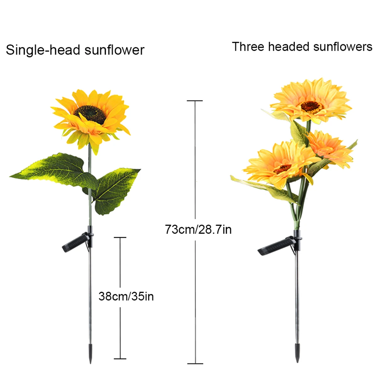 LED Outdoor Sunflowers Lights Garden Solar Lawn Lamps For Camping Patio Party Yard Terrace Decoration