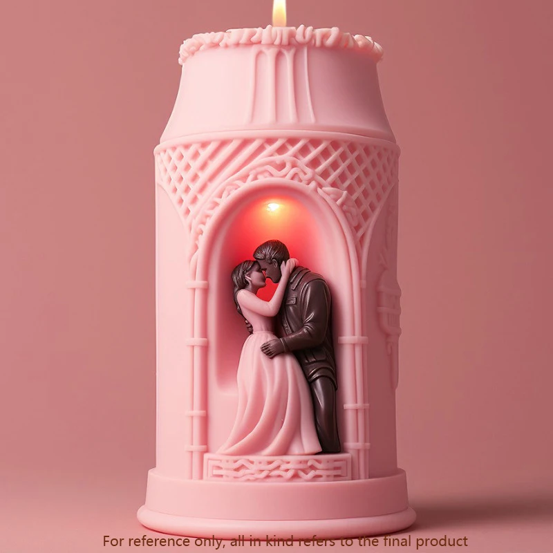 

Valentine's Day Aroma Candle Silicone Mould DIY Embrace Couple Series Portrait Cylinder Diffuser Gift Molds