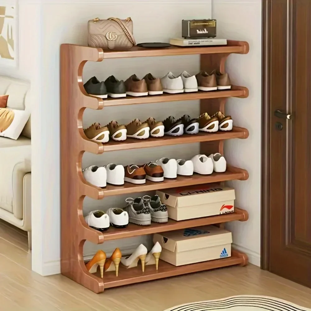 

Wooden Shoe Storage Rack Household Moisture-Proof Multi-layer Storages Shelves High-Capacity Door Simple Shoe Organizer Cabinets