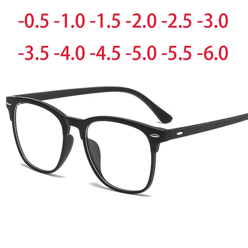 

2332 Rivets TR90 Frame Clear Lens Prescription Glasses Myopia Nerd Spectacles Degree -0.5 -1.0 -2.0 -3.0 -4.0 to -6.0