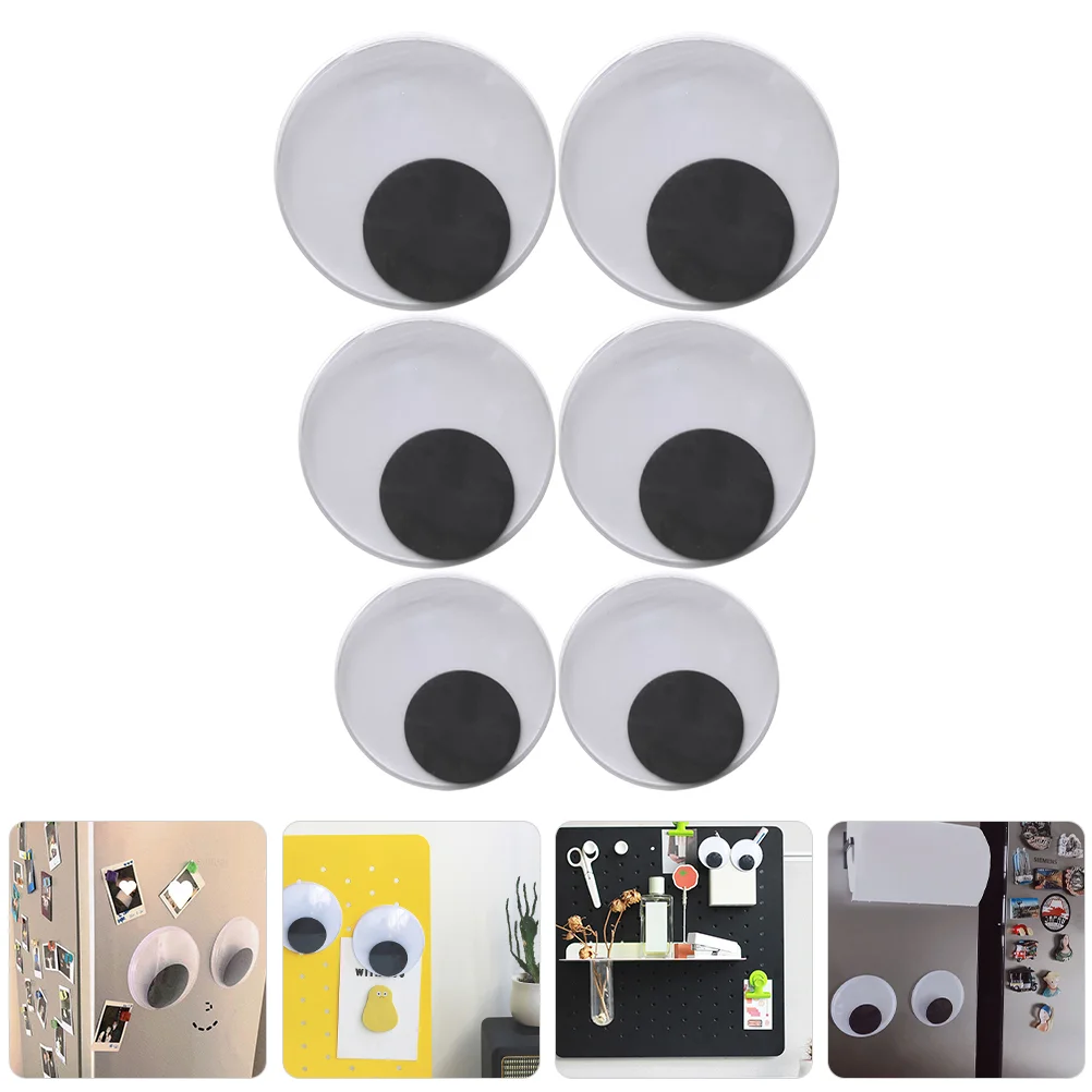 3 Pairs Stickers DIY Supplies Big Eyes Crafts Decals Googly Wiggle Plastic Self-adhesive Giant