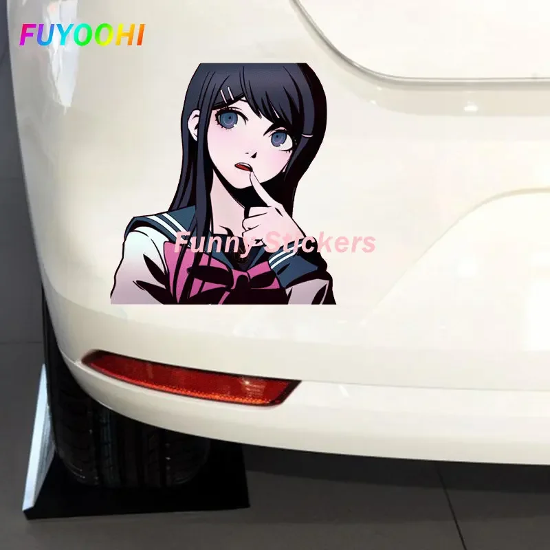 FUYOOHI Play Stickers Anime Girl Car Stickers Occlusion Scratch Creative Decals Waterproof Trunk Helmet Laptop Decor Car Label