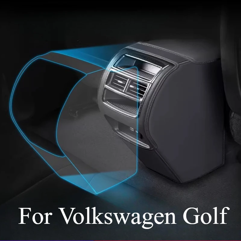 Für Volkswagen Golf 7/8 Nachrüst-Armlehnenabdeckung Anti-Kick-Pad Rücksitz-Luftauslass-Schutz Auto-Innenausstattung Zubehör