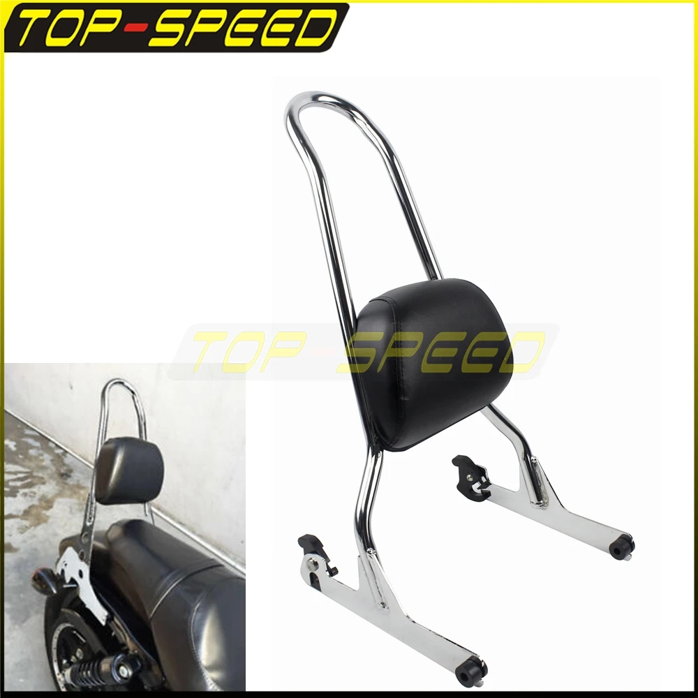 

For Harley Softail Low Rider S ST Fat Boy Lo Street Bob Braekout FXBB CVO Motorcycle Steel Sissy Bar Rear Passenger Backrest Pad