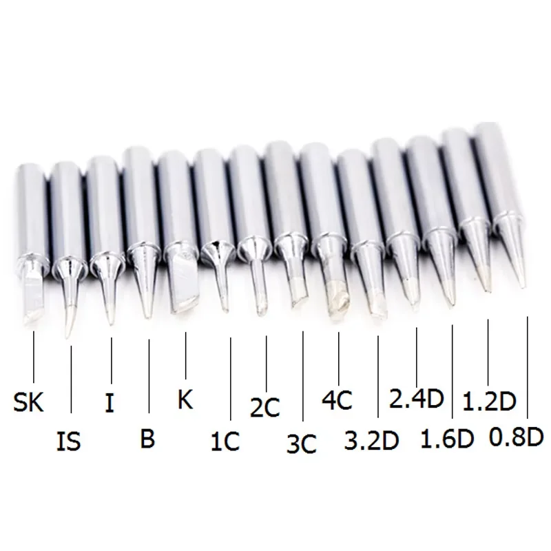 900M-T Series Soldering Tips I/IS/K/KU/B/2.4D/3C 900M Soldering Tips Lead-free Soldering Tips