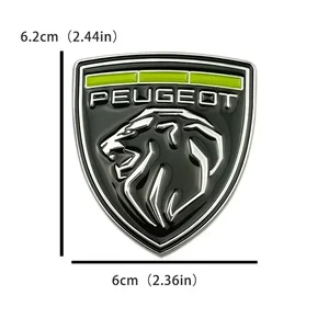 Metall Car Fender Side Heck Emblem Stamm Lion Emblem für Peugeot GT Line 107 308 306 106 Rifter 206 208 307 407 3008 207 2008 508 8 Hauptverkäufe Peugot Emblem 206 - №6