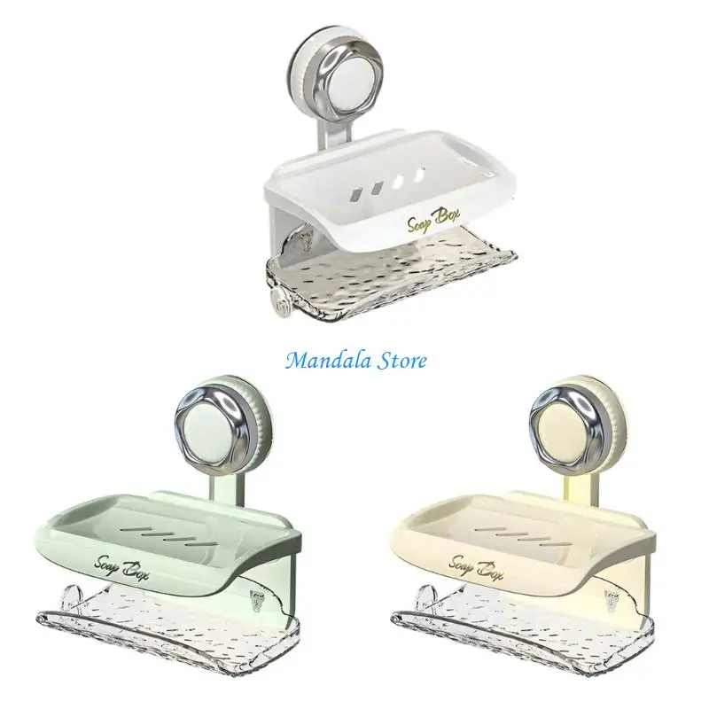 

U2JC Easy Installs Soap Holder For Shower Bathroom Wall Mounted Drainages Tray Adhesive Design