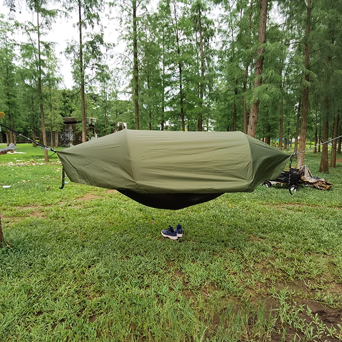 Swing and Stable Hammock Bed with Mosquito Net and Tree Straps