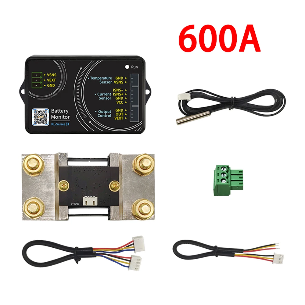 Battery Monitor Bluetooth KL-F DC 0-120V 0-600A Battery Tester Voltage Current VA Meter Battery Coulomb Meter Capacity Indicator