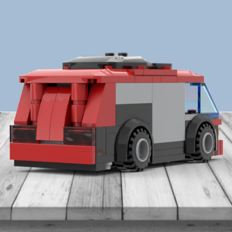 Modello di auto da corsa di velocità MOC Mattoni da costruzione Consegna commerciale Van Tecnologia modulare Regali di festa per bambini Assemblare giocattoli vestito