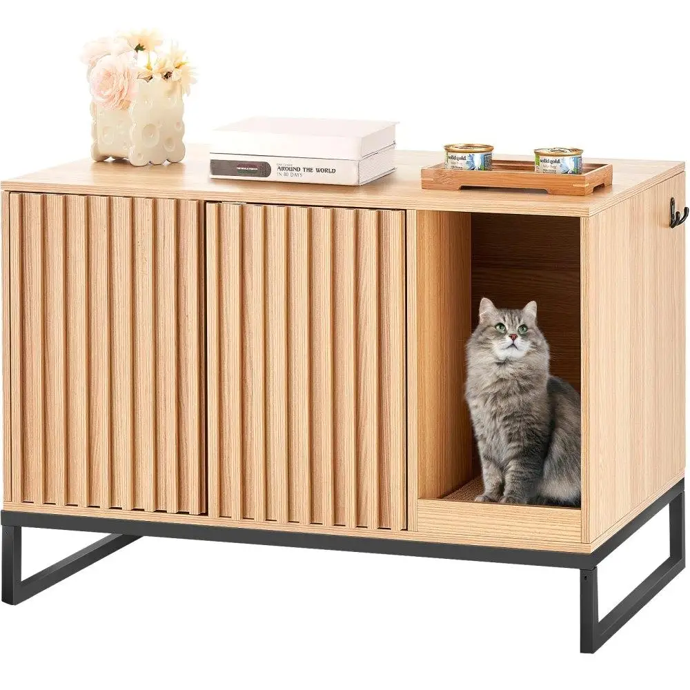 

Cat Litter Box Furniture Enclosure 31.5L x 20W x 22H