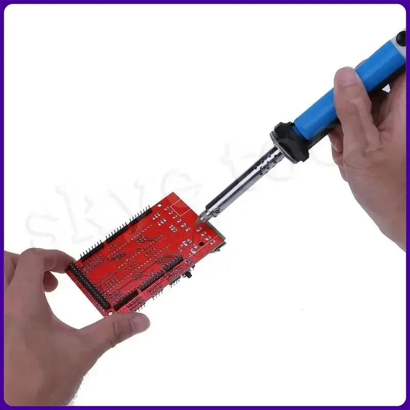 

30 Вт 40 Вт электрический оловоотсос паяльник ручка сварочный всасывающий нагрев всасывающая присоска ручка с насадкой паяльный инструмент