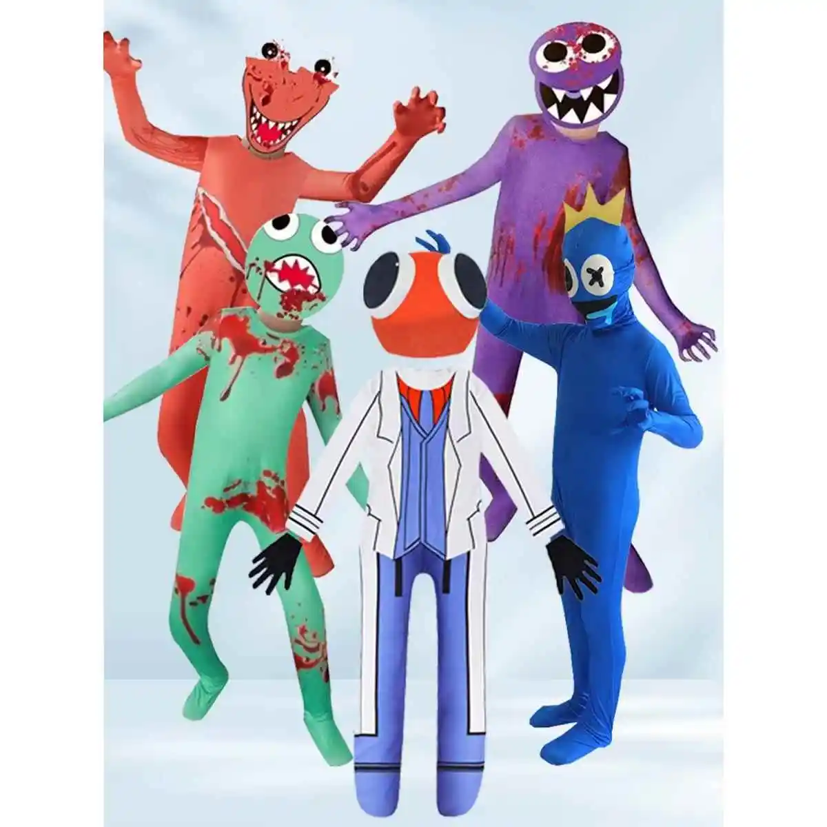 

New Rainbow Frie Monster Suit Onesie loween Cosplay Women's Ethnic Costume Stage Performance Polyester Material