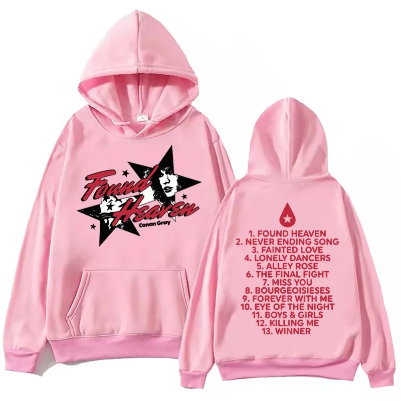 جديد كونان رمادي العثور على السماء هوديي الخريف الرجال موضة كم طويل بلوزات المرأة عادية Harajuku الشارع الشهير البلوفرات سوداديرا #5